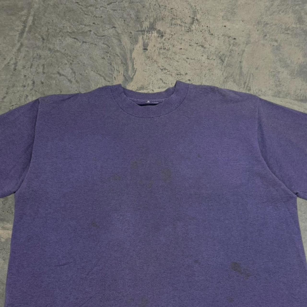 Vintage Vintage 90s Faded Purple Blank T-Shirt Size US L / EU 52-54 / 3 - 2 Thumbnail