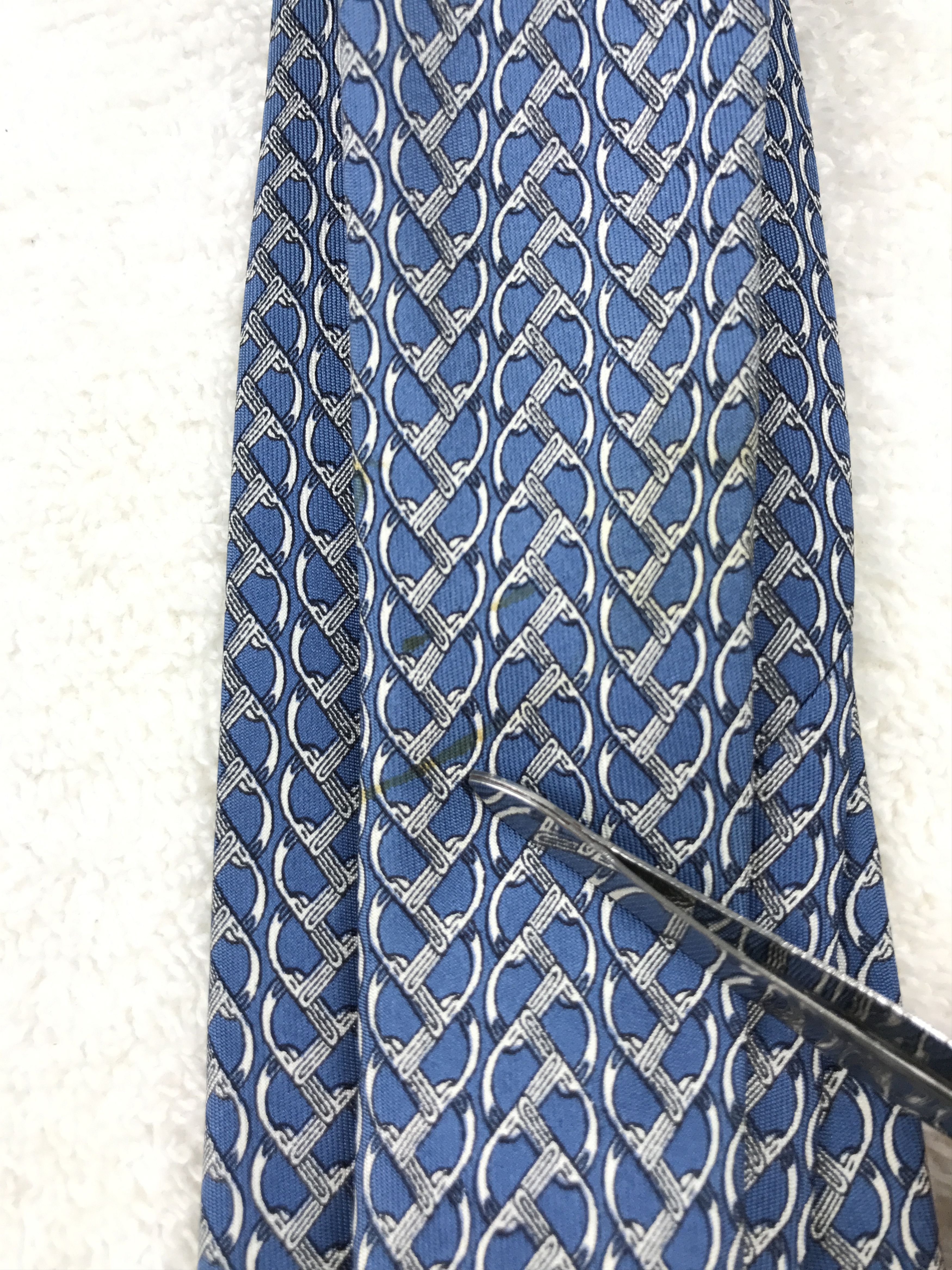 Designer × Hermes Vintage Hermes Silk Necktie Size ONE SIZE - 9 Thumbnail