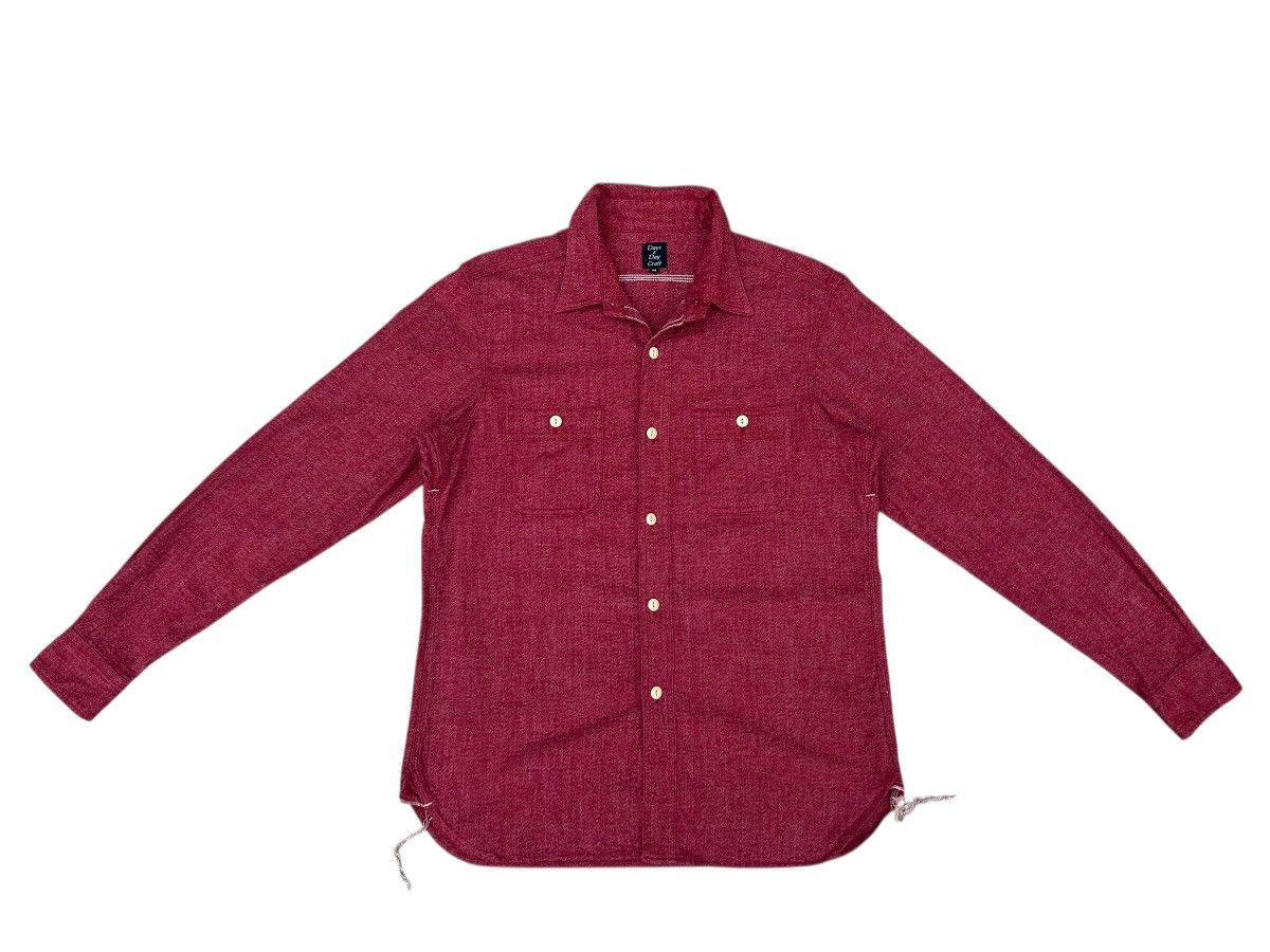 Freewheelers Days & Day Craft Selvedge Gusset Salt & Pepper Work Shirt Size US M / EU 48-50 / 2 - 1 Thumbnail