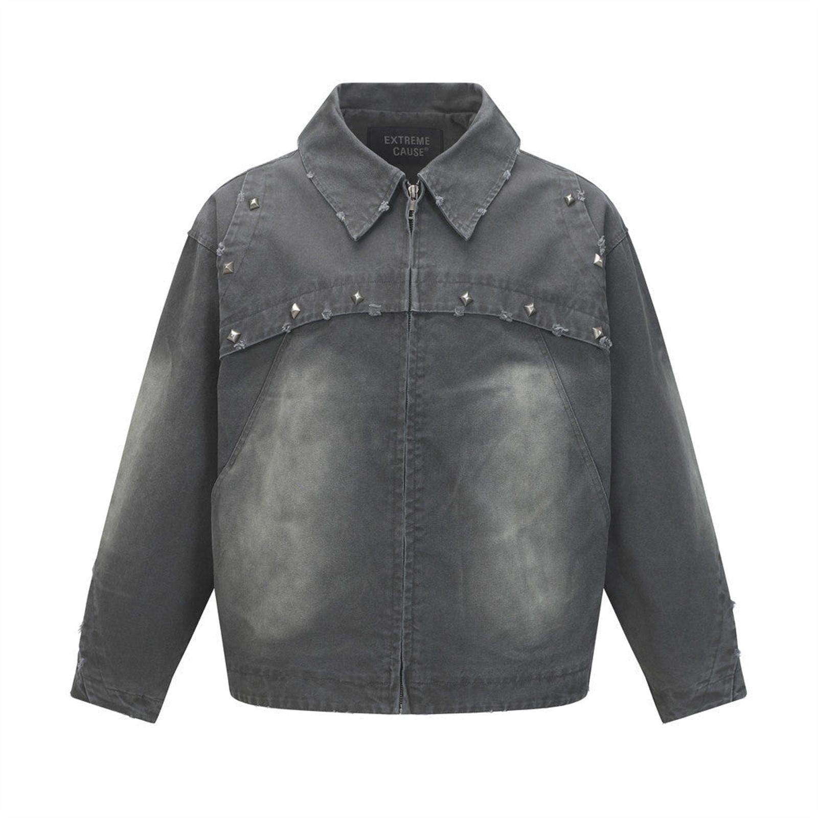 Designer Blue Utility Denim Jacket with Stud Detailing Size US M / EU 48-50 / 2 - 5 Thumbnail
