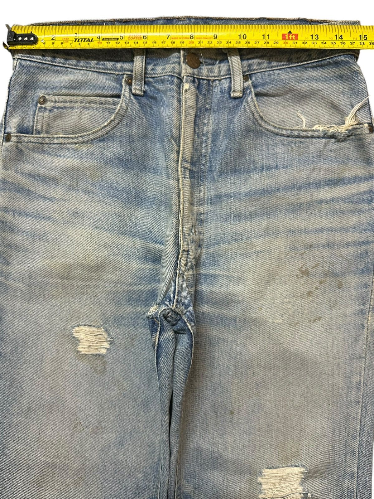 Big John Vintage Big John Blue Wash Faded Distressed Style Jeans Size US 29 - 10 Thumbnail