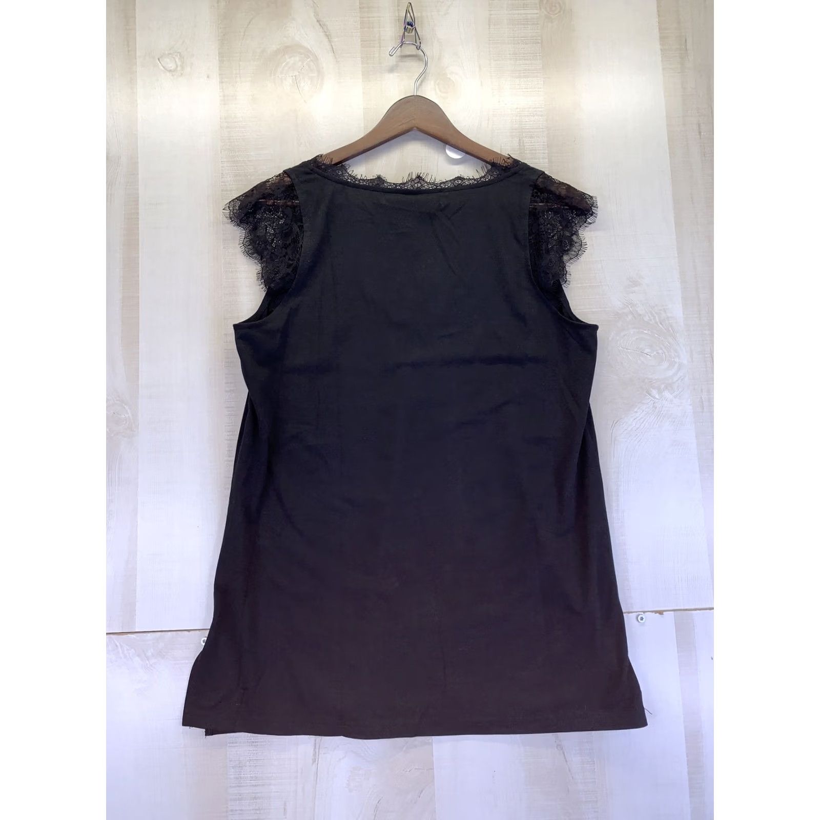 Vintage Xieerduo Womens Black Lace Cap Shoulder V Neck Top Size Small NWT-9258 T-Shirt Size S / US 4 / IT 40 - 6 Thumbnail