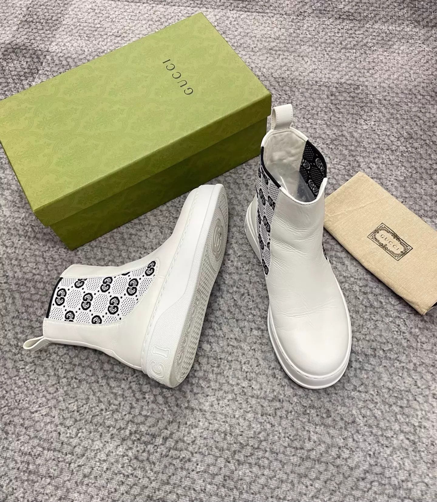 Gucci Gucci White GG Monogram Short Boots Size 41 Size US 8 / EU 41 - 5 Thumbnail