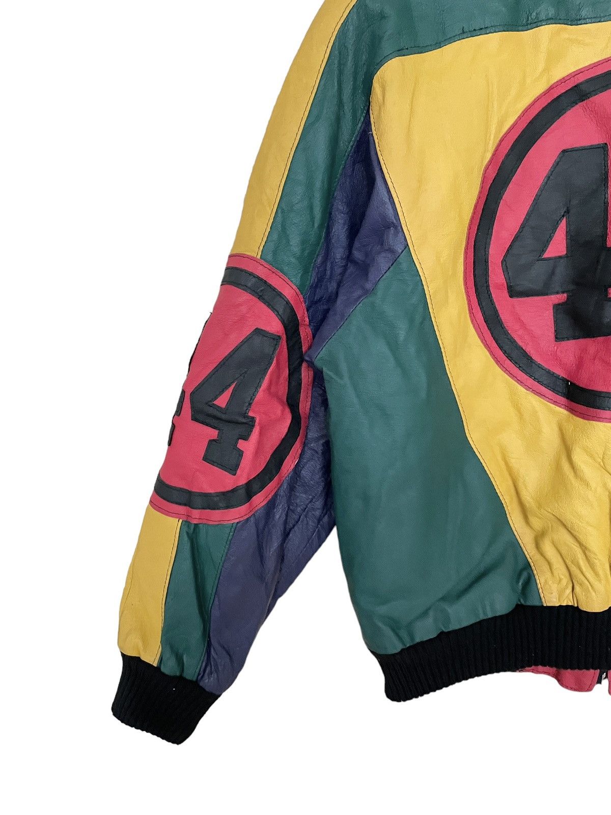 Vintage Vintage Brand Valina Multi Colour Leather Jacket 1980s Size US M / EU 48-50 / 2 - 5 Thumbnail