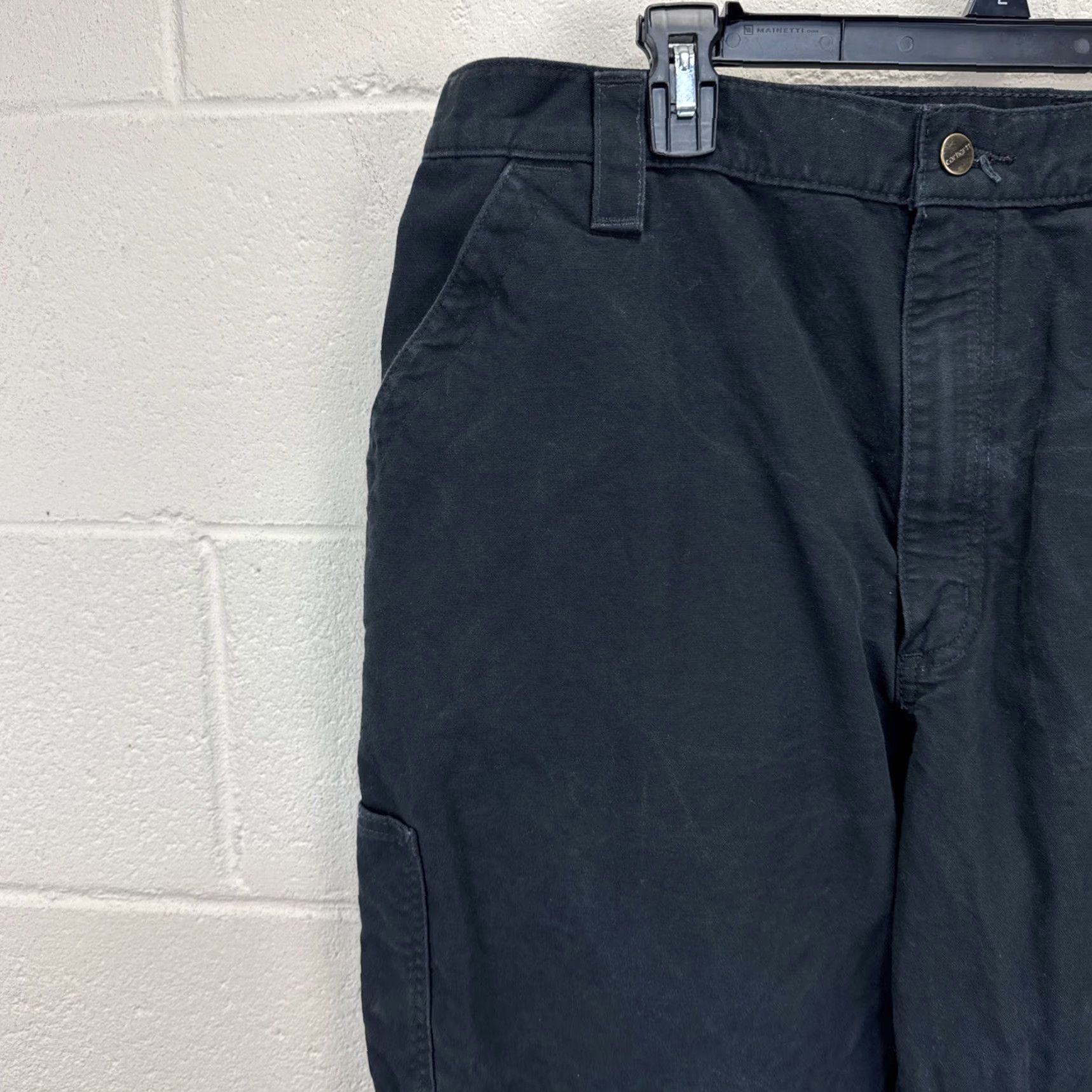 Carhartt VINTAGE Carhartt B151 Work Pants Black 40x30 Loose Original Fit Utility Carpenter Cotton Size US 40 / EU 56 - 2 Thumbnail