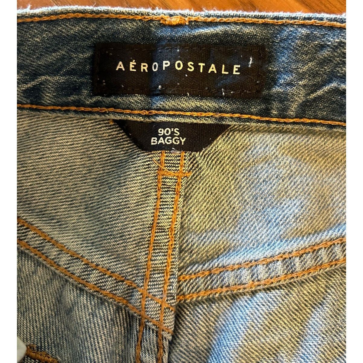 Aeropostale Vintage Aeropostale Distressed Blue Jeans - 90s Hip Hop XS Size 24" / US 00 / IT 34 - 7 Thumbnail