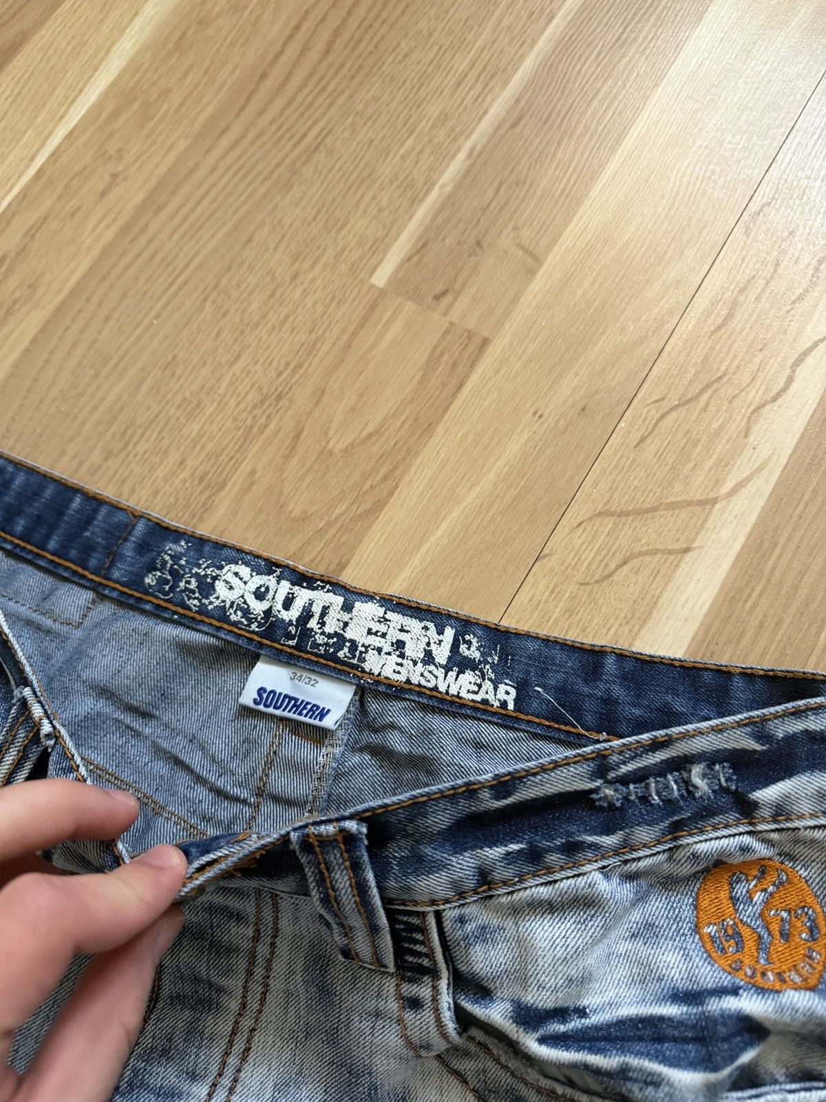 If Six Was Nine Vintage Baggy Faded Washed Y2K Jeans If Six Was Nine Style Size US 33 - 4 Thumbnail