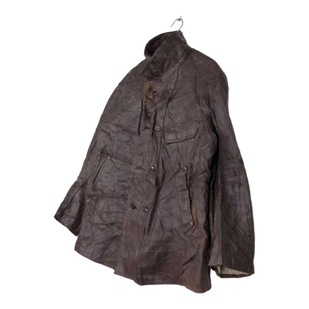 Vintage 🔥VINTAGE BIKER AERO LEATHER JACKET CARGO POCKET JAPAN Size US M / EU 48-50 / 2 - 2 Thumbnail