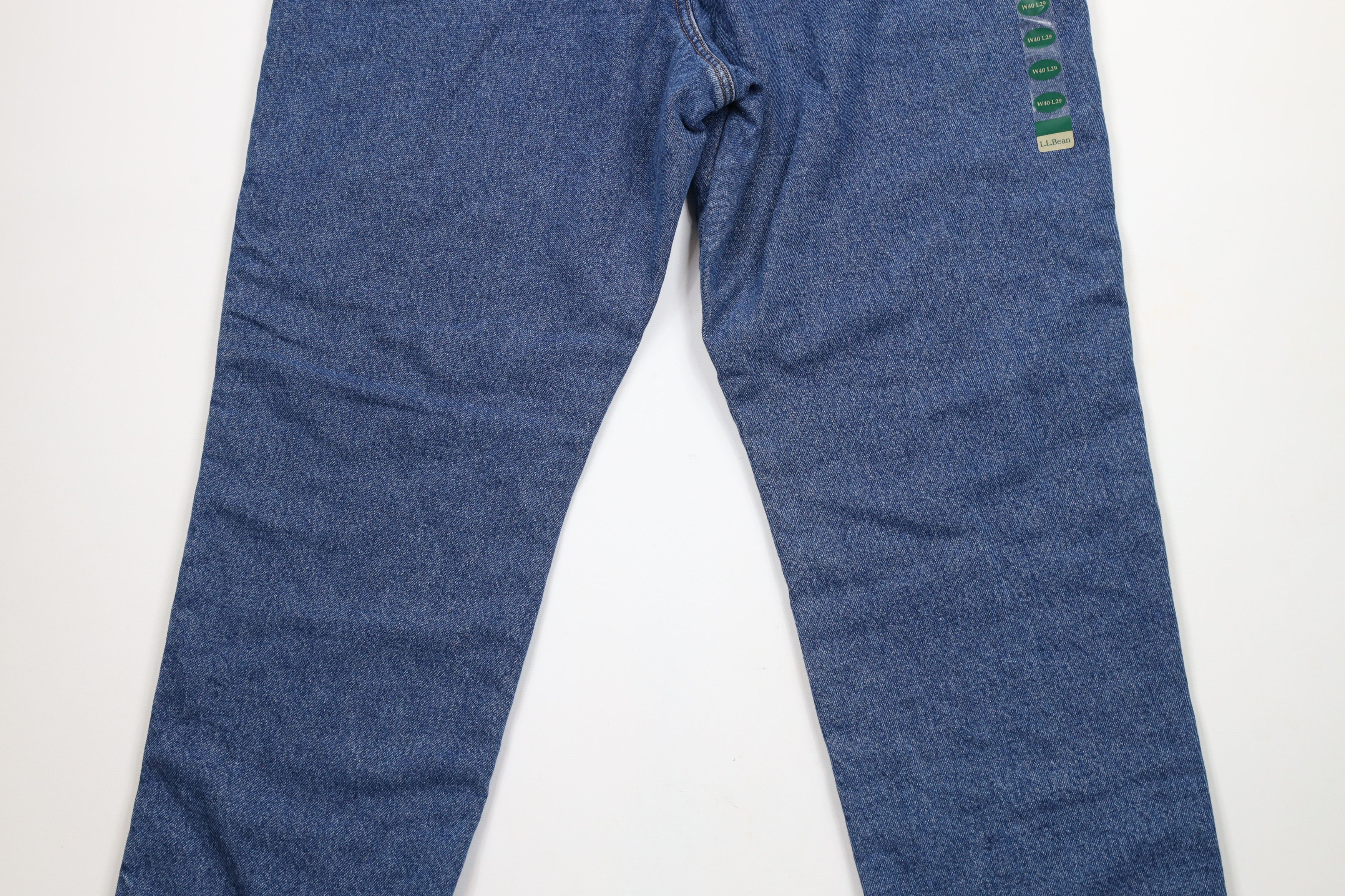 L.L. Bean × Vintage Deadstock Vintage LL Bean Fleece Lined Denim Jeans Blue Size US 40 / EU 56 - 10 Thumbnail