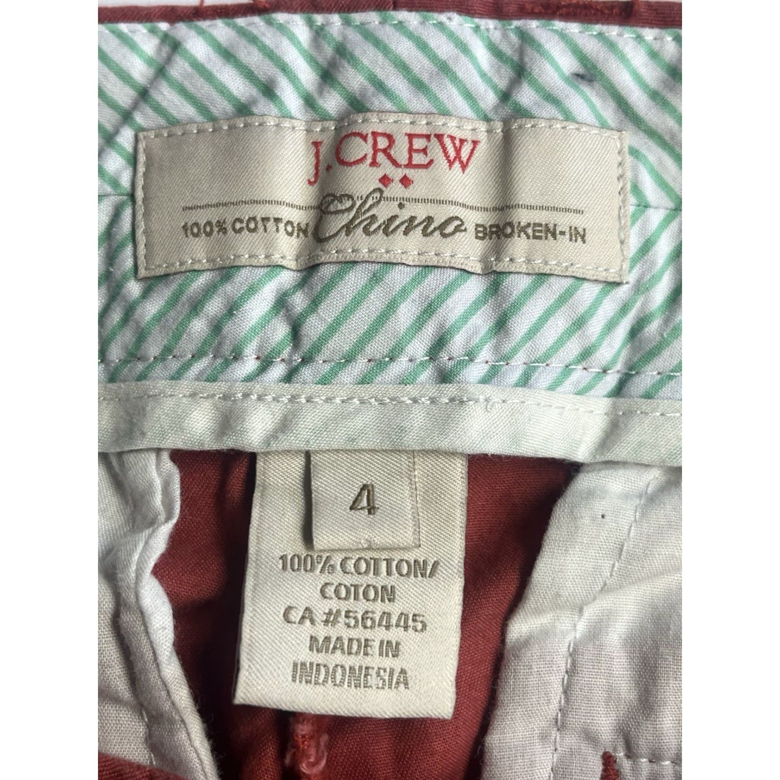 J.Crew J Crew Shorts Women's Size 4 Chino Red Cotton Casual Summer Size 27" / US 4 / IT 40 - 6 Thumbnail