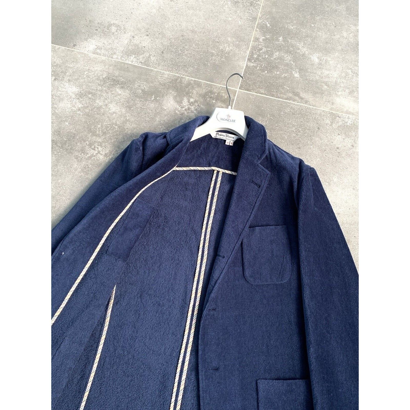 Japanese Brand × Rowing Blazers Mens ROWING BLAZERS Terrycloth Sport Blazer Jacket EU52 UK42 Size 52R - 21 Thumbnail