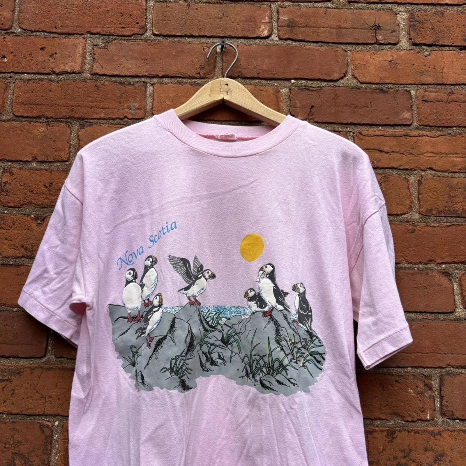 Other Vintage Nova Scotia puffins t shirt 80s M/L Size US L / EU 52-54 / 3 - 2 Thumbnail
