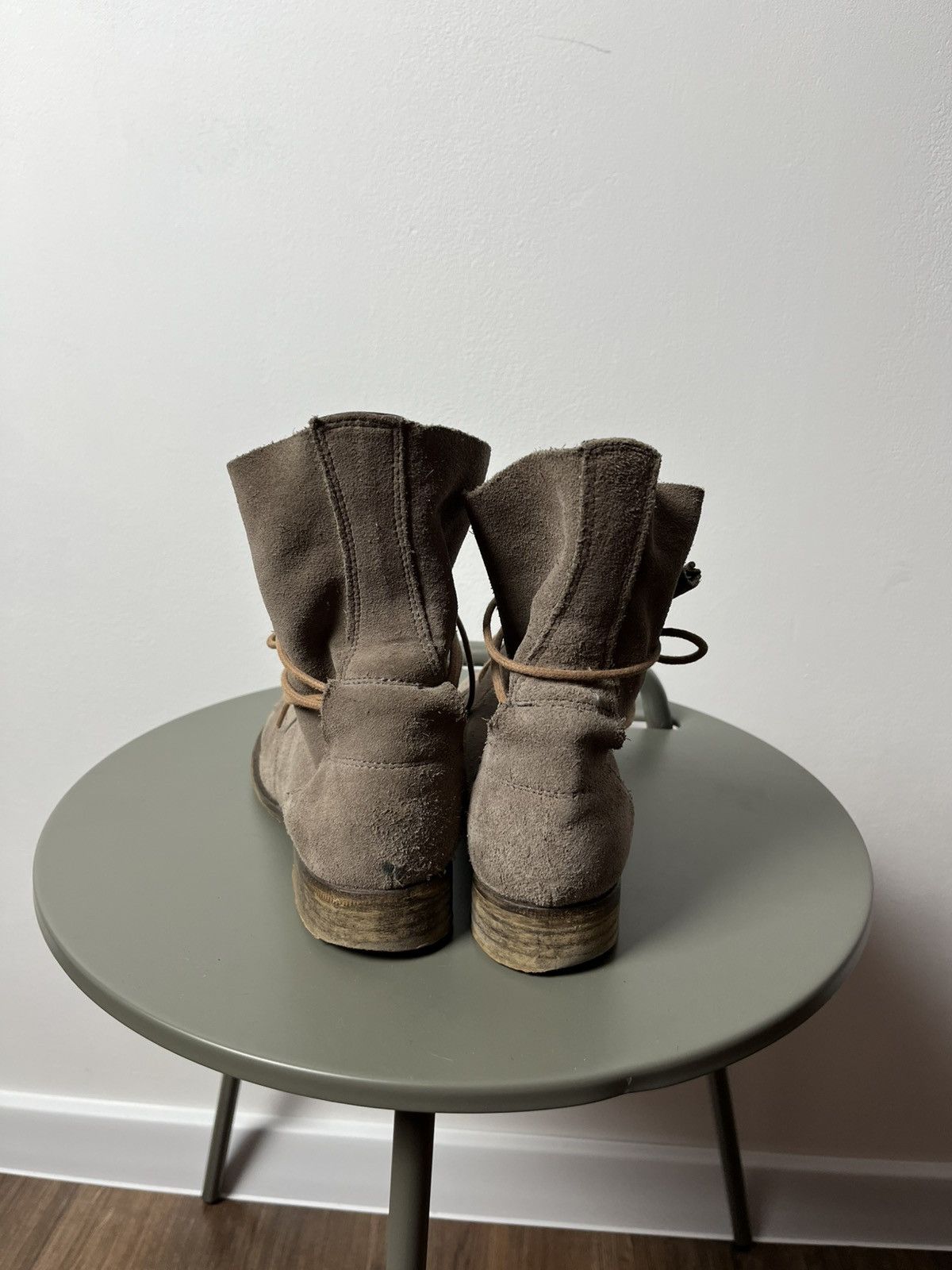 Japanese Brand × Vintage Avant-Garde Women’s Suede Ankle Boots in Minimalist Beige Size US 7 / IT 37 - 8 Thumbnail