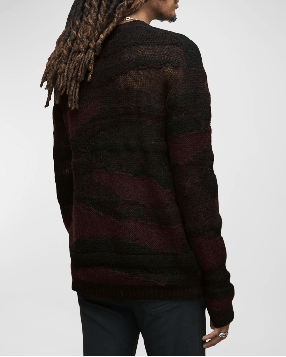 John Varvatos John Varvatos Men's Stanly Bicolor Open-Knit Sweater Size US XXL / EU 58 / 5 - 3 Thumbnail