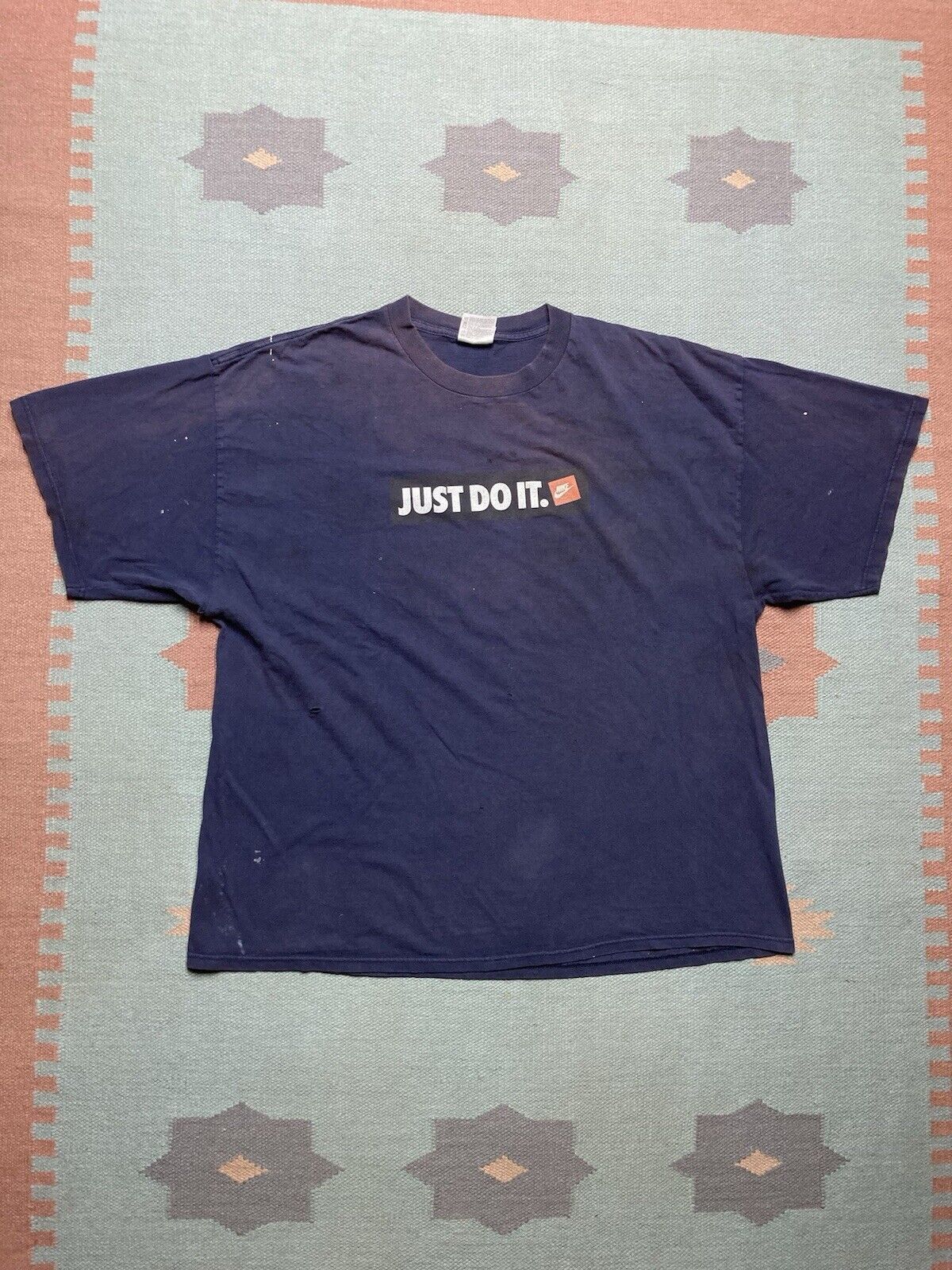 Nike × Vintage Nike t shirt just do it swoosh check distressed faded XXL Size US XXL / EU 58 / 5 - 1 Thumbnail