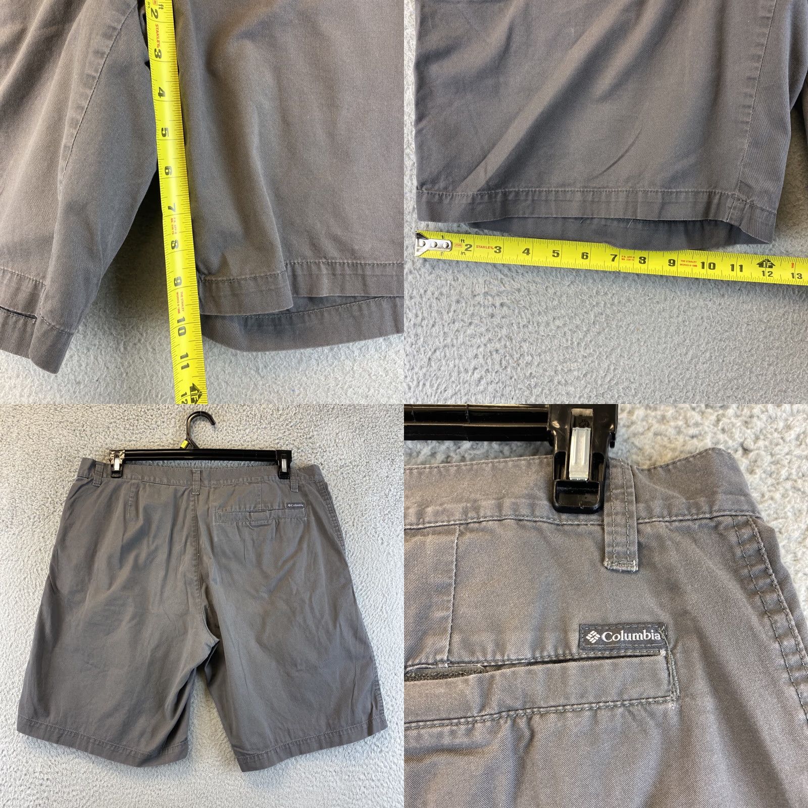 Vintage Columbia Gray Shorts Men's Size 36x10 Cotton Pockets Casual /87-83 Size US 36 / EU 52 - 8 Thumbnail