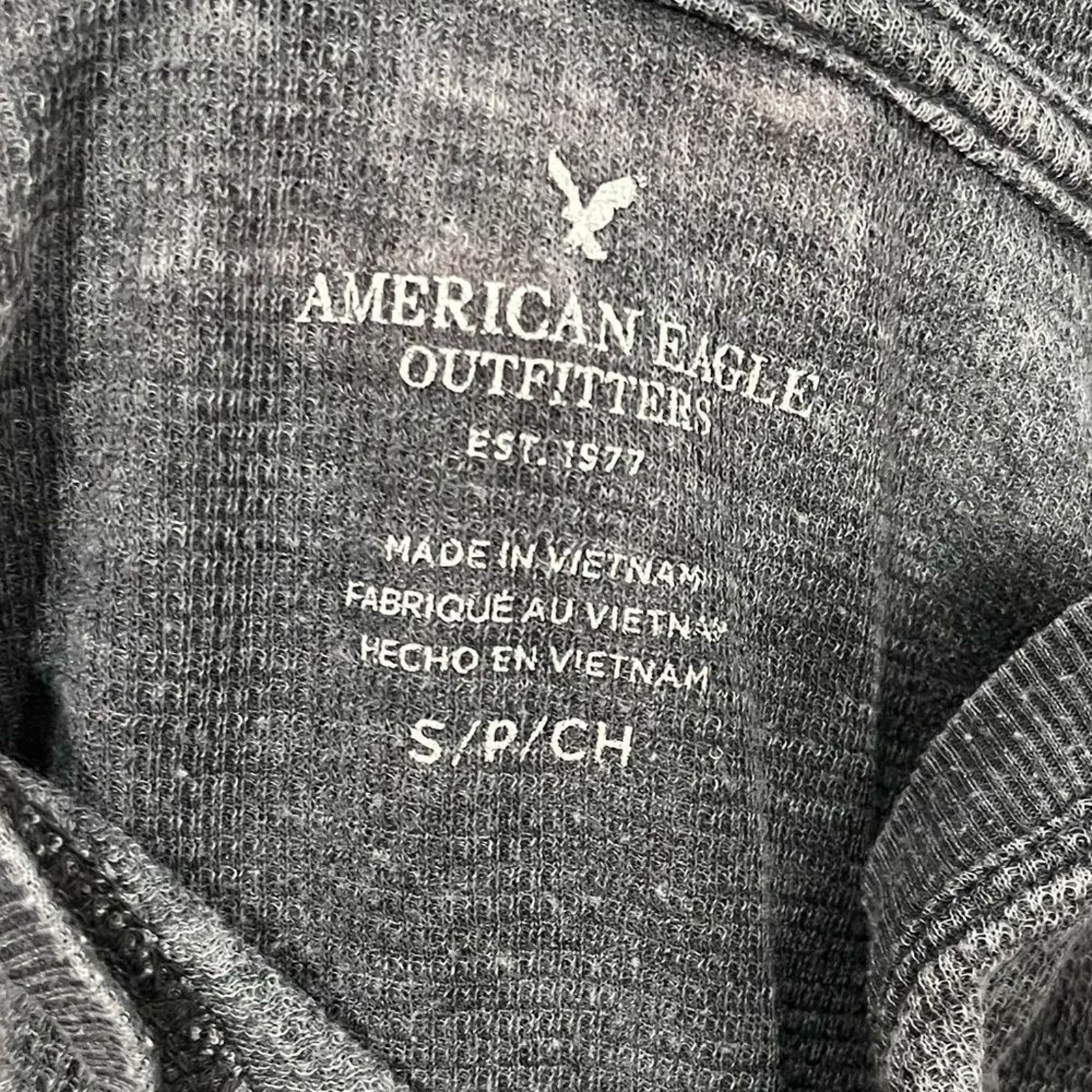 American Eagle Outfitters American Eagle Acid Wash Burnout Pullover Hoodie Size S Size S / US 4 / IT 40 - 3 Thumbnail