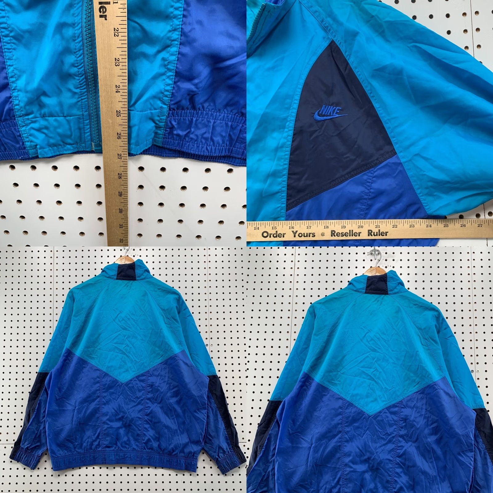 Nike VINTAGE 90s Nike Jacket Windbreaker Mens Large Blue Lightweight Full Zip Size US L / EU 52-54 / 3 - 8 Thumbnail