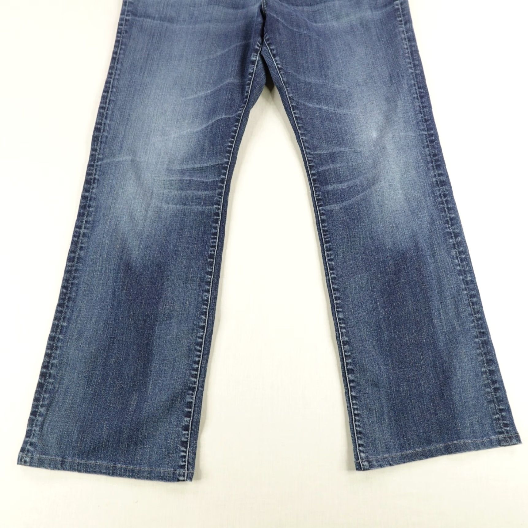 Vintage Agave Jeans Mens 40 Blue Denim Straight Relaxed USA Pragmatist Nirvana Flex Cotton Polyester Spandex Stretch Pockets ZIP 32in Inseam Size US 40 / EU 56 - 3 Thumbnail