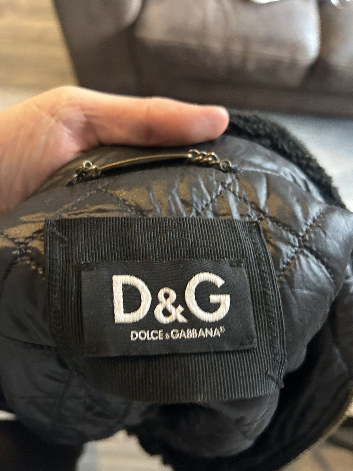 Dolce & Gabbana Black Jacket with Faux Fur Trimmings Size US L / EU 52-54 / 3 - 8 Thumbnail