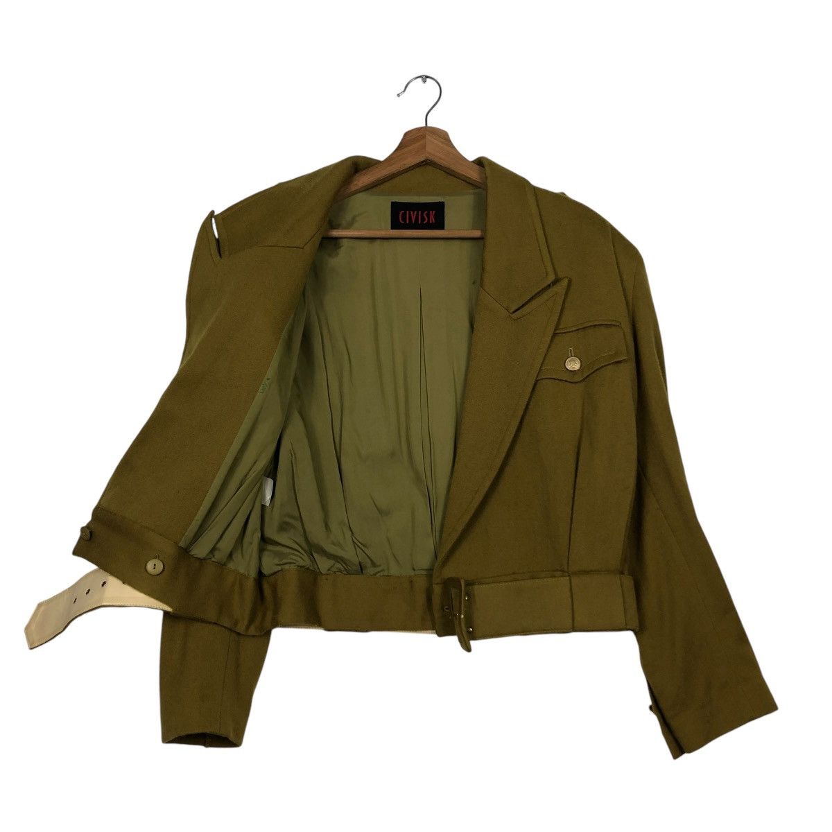 Vintage 🔥VINTAGE CROPPED BIKER JACKET WOOL CIVISK DOUBLE COLLAR Size US M / EU 48-50 / 2 - 13 Thumbnail