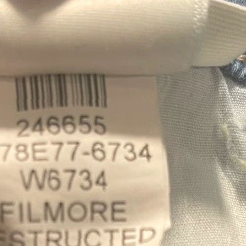 Paige PAIGE Stella Jeans 33 Denim Slim Straight High Rise Blue 5-Pocket Distressed Stretch Womens Jeans Size 24" / US 00 / IT 34 - 5 Thumbnail