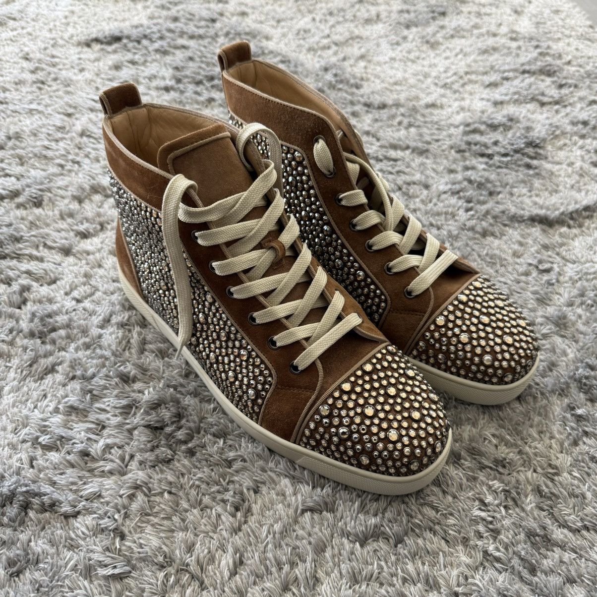 Christian Louboutin ルイ クリスタルスエード スニーカー Louis ブラック ストラス（クリスタル） - Shoes - Men - Christian