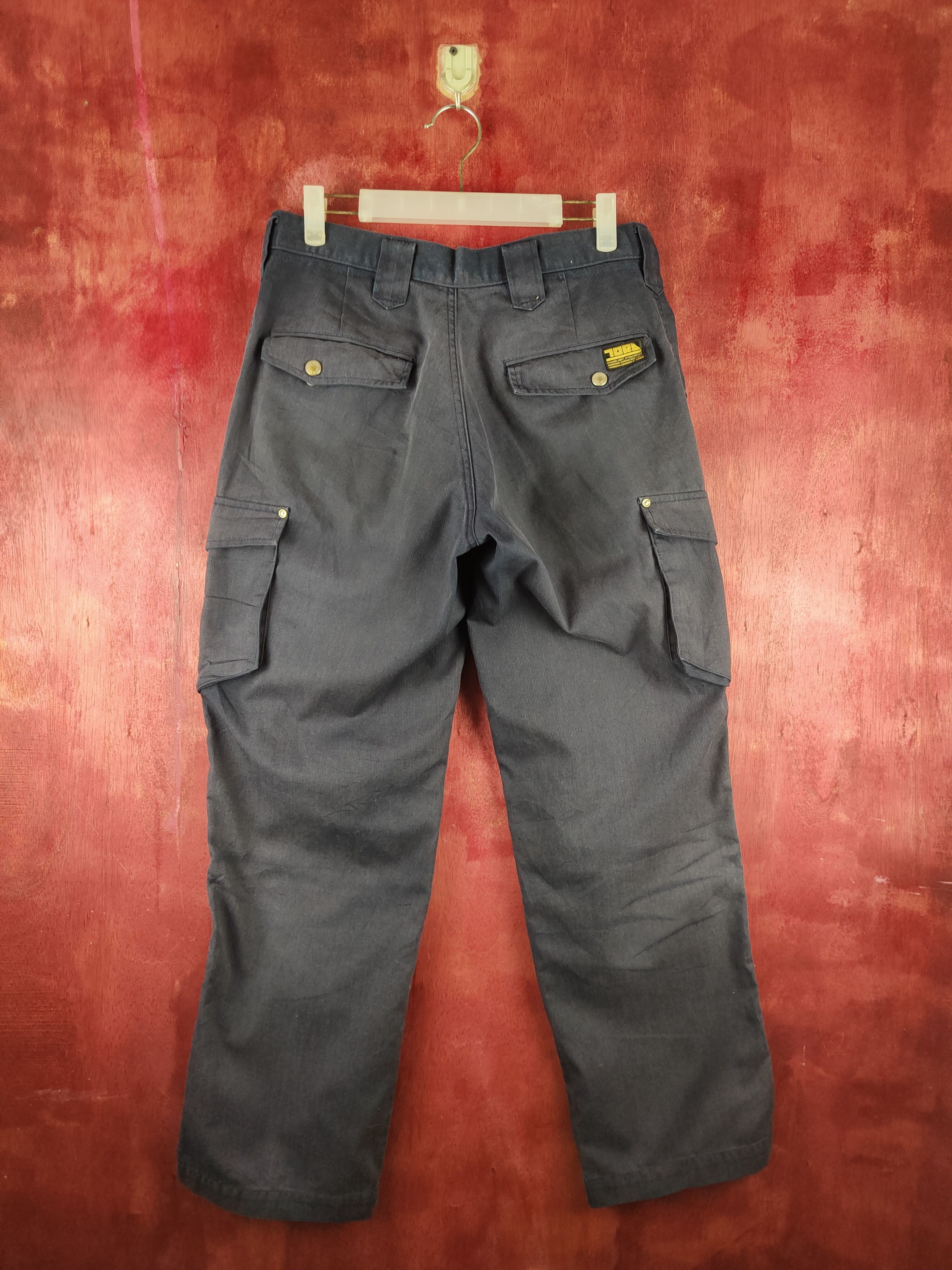 Japanese Brand Vintage Japanese Faded Dark Blue Cargo Pants N#S44 Size US 31 - 9 Thumbnail