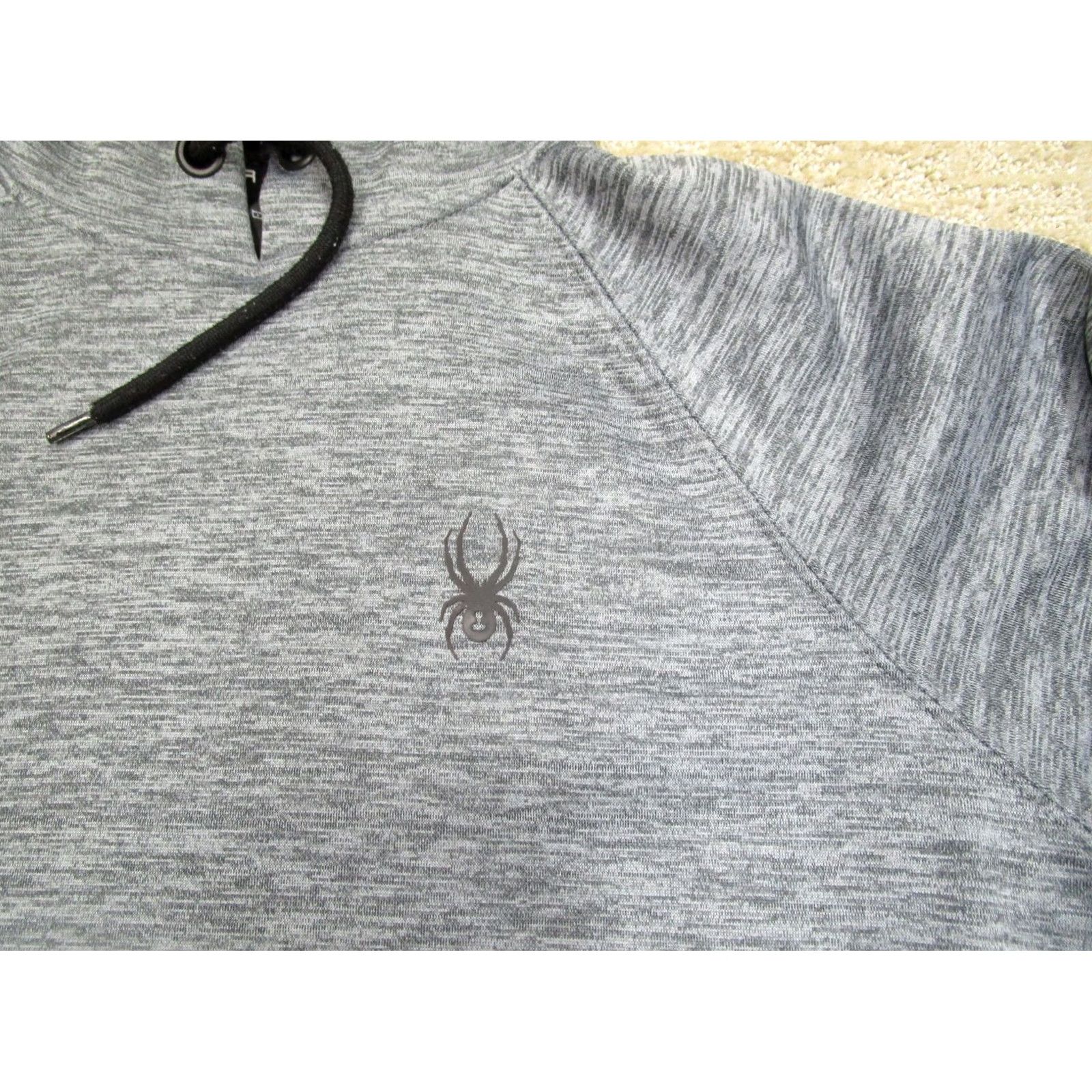 Spyder Spyder Hoodie Mens Small Heather Gray Kangaroo Pocket Sweatshirt Pullover Active Size US S / EU 44-46 / 1 - 3 Thumbnail