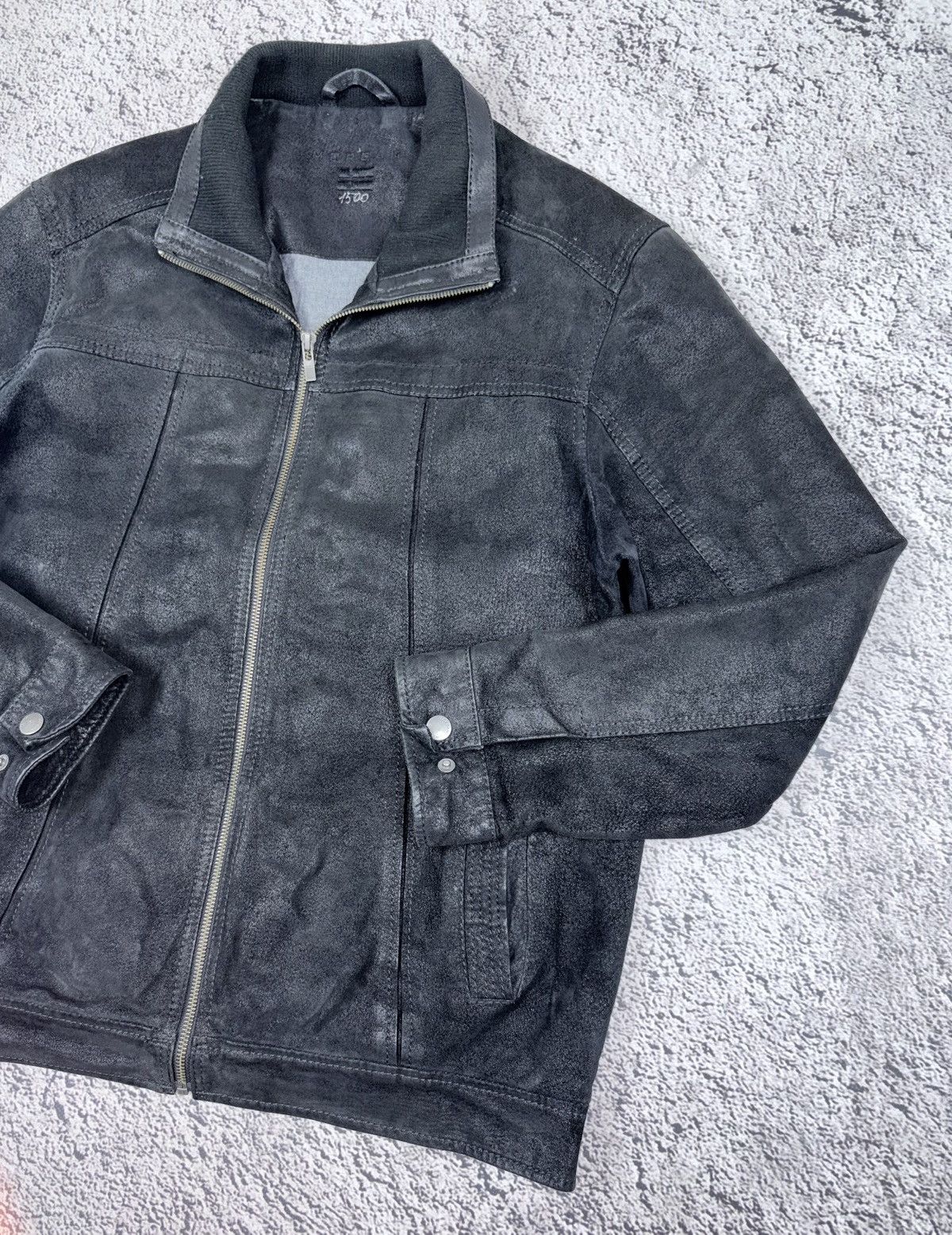Morgan Homme Vintage Morgan Black Genuine Leather Zip Jacket M Size US M / EU 48-50 / 2 - 4 Thumbnail