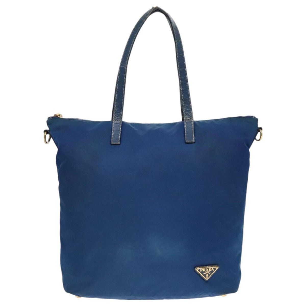 Prada PRADA Tote Bag Nylon Blue Gold Size ONE SIZE - 13 Thumbnail