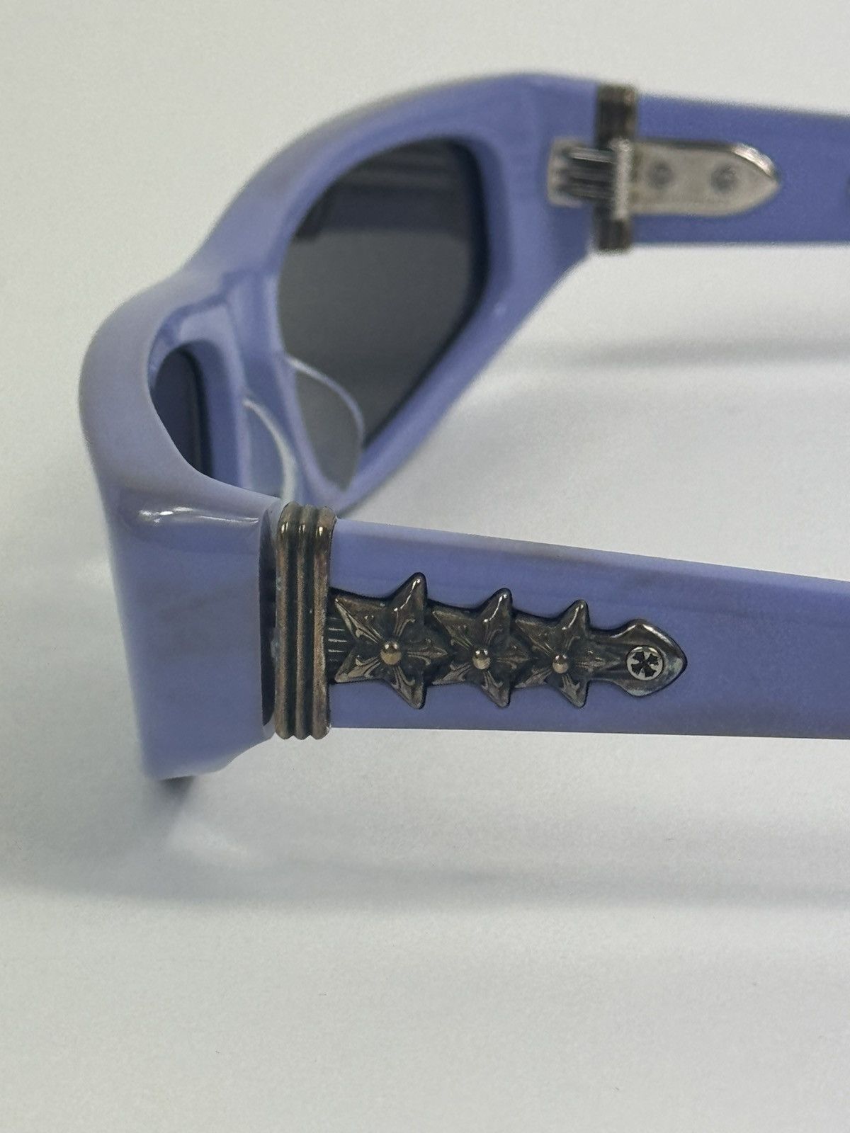 Chrome Hearts Lilac Sterling Silver Stars Hardware Roller Sunglasses RARE Size ONE SIZE - 5 Thumbnail