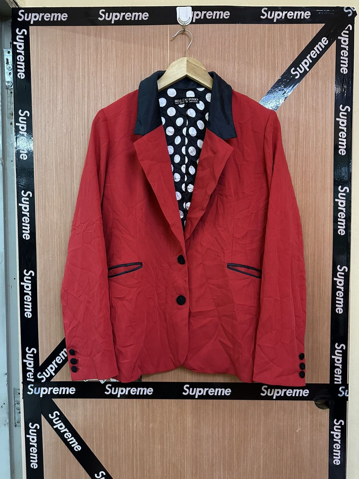 Japanese Brand Authentic Hell Cat Punks Polkadot Coats Size US S / EU 44-46 / 1 - 1 Thumbnail