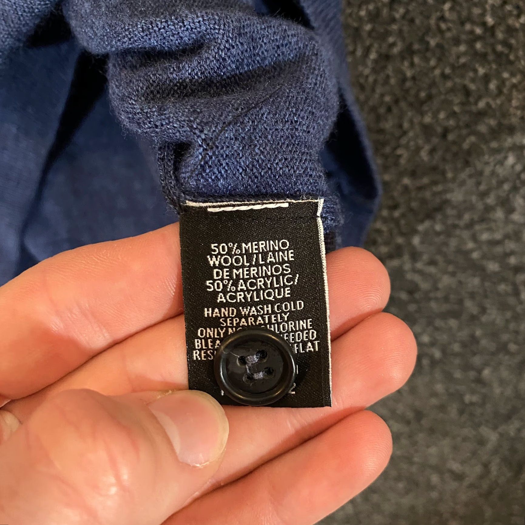 Neiman Marcus NEIMAN MARCUS Sweater Mens Large Blue Merino Wool Acrylic Blend Shawl Collar Size US L / EU 52-54 / 3 - 6 Thumbnail
