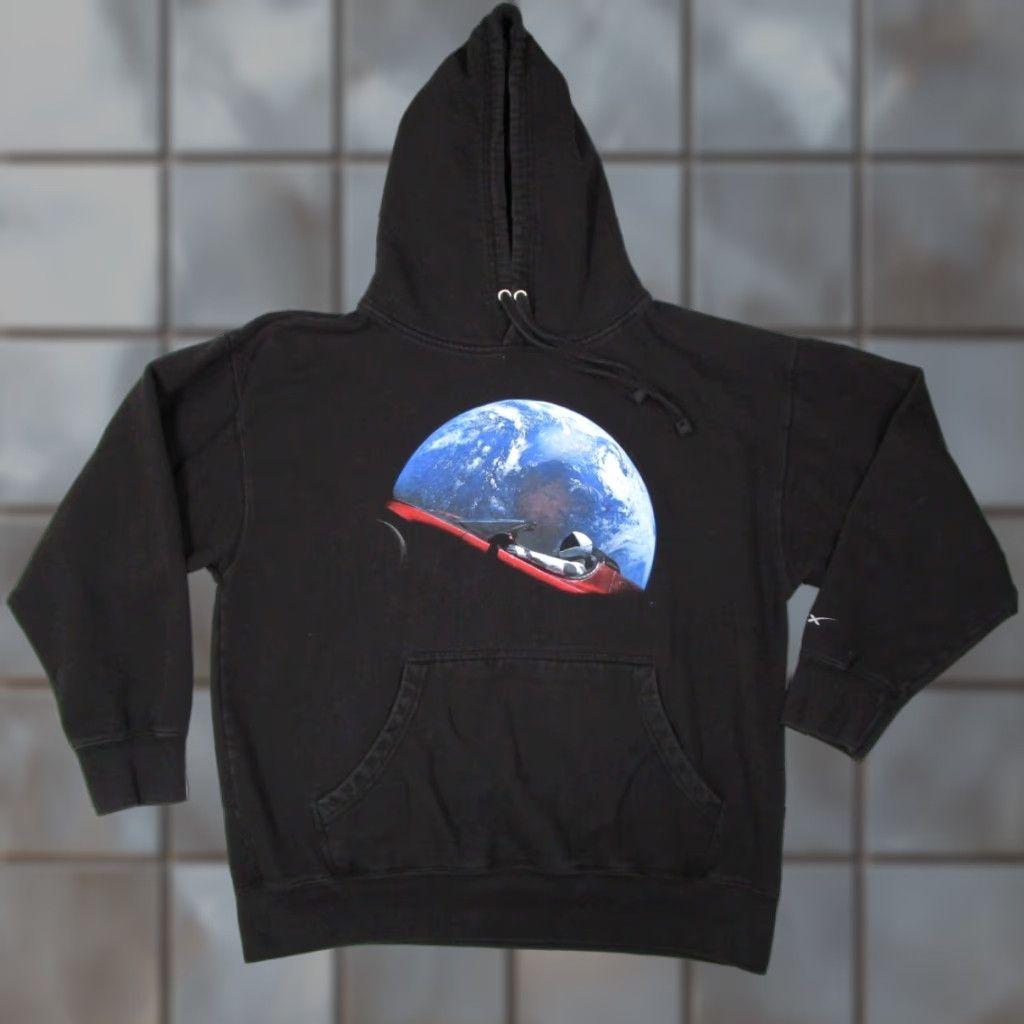 Vintage SpaceX Hoodie Women Extra Large Black Falcon Heavy 2018 Pullover Long Sleeve Size XL / US 12-14 / IT 48-50 - 1 Thumbnail