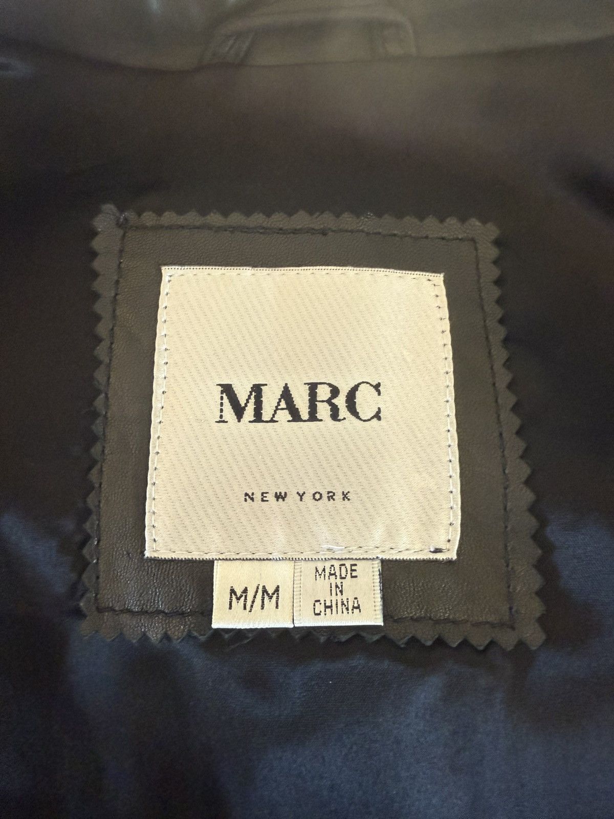 Vintage MARC New York Black Leather Jacket for Women Size L / US 10 / IT 46 - 7 Thumbnail