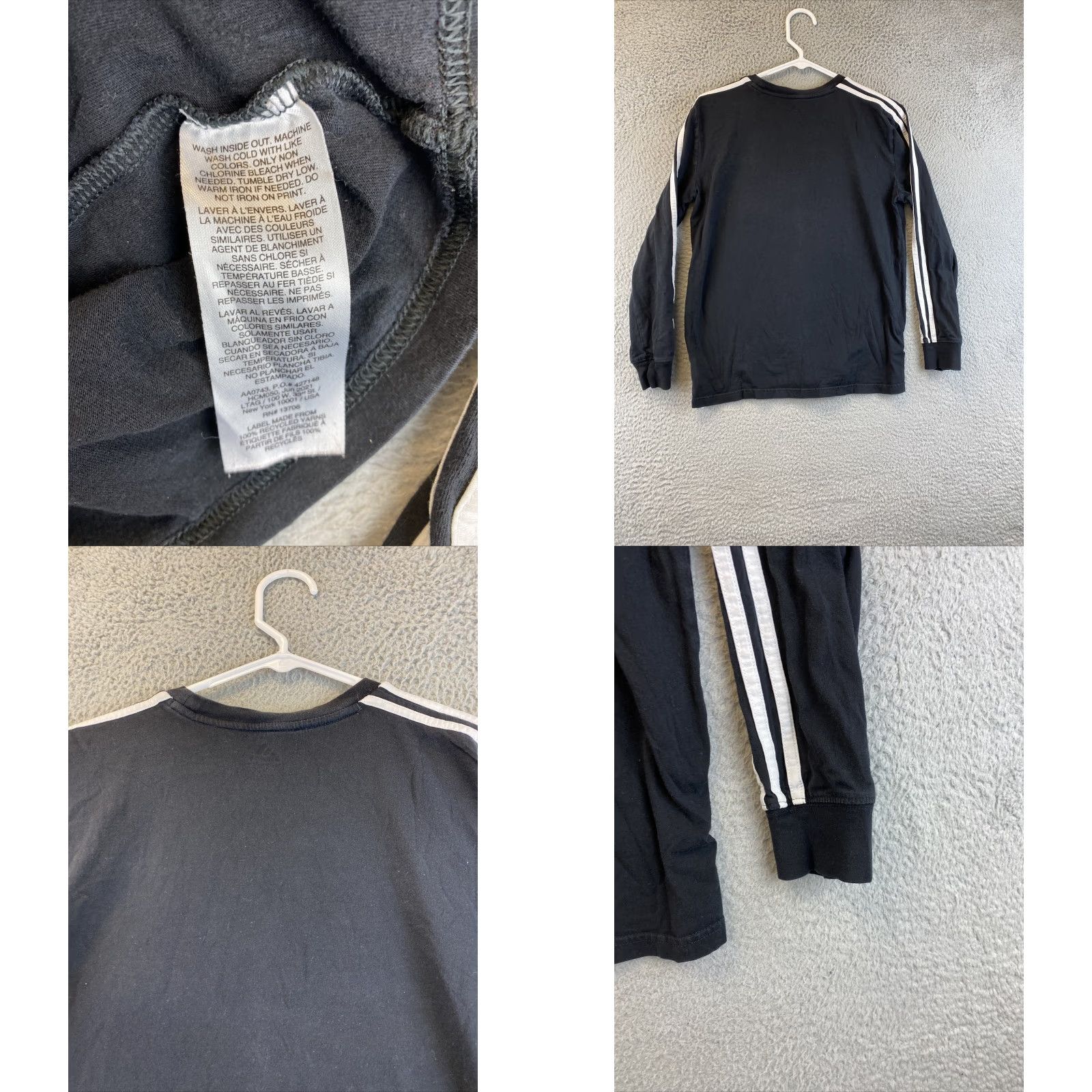Adidas Adidas Climalite Long Sleeve Shirt Black Size L (14-16) Teen Sports T-Shirt Size US L / EU 52-54 / 3 - 8 Thumbnail