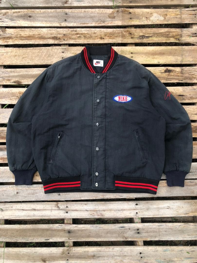 MLB × Nike Vintage 90s MLB Nike Baseball Varsity Jacket Size US L / EU 52-54 / 3 - 2 Thumbnail