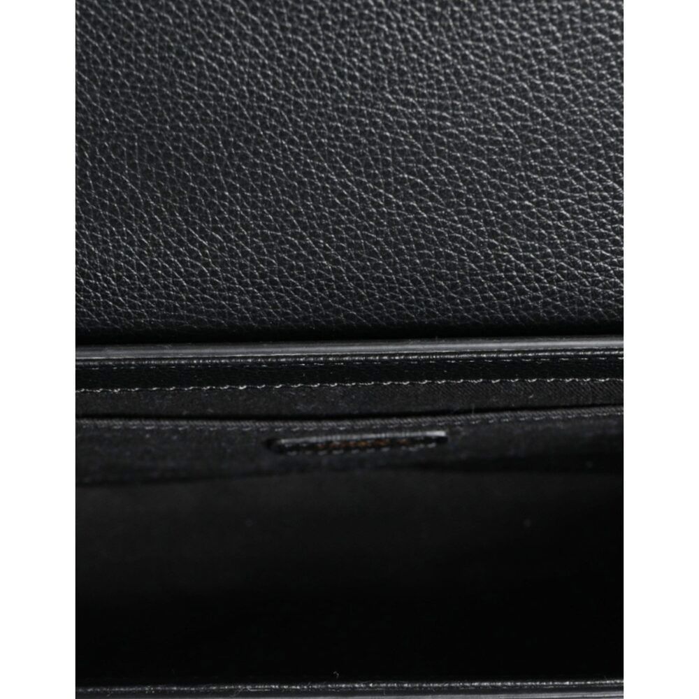Versace Versace Black Grainy Calf Leather Logo Crossbody Shoulder Ba Size ONE SIZE - 8 Thumbnail