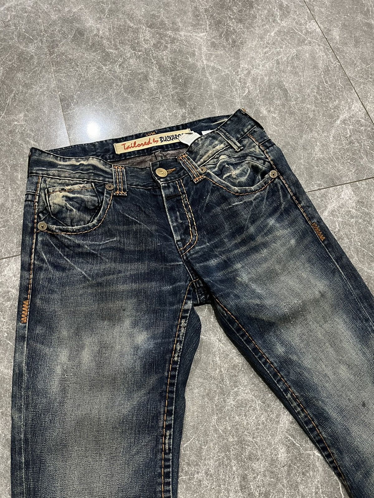 If Six Was Nine Y2K Flared Buckaroo Distress Jeans Size US 32 / EU 48 - 5 Thumbnail