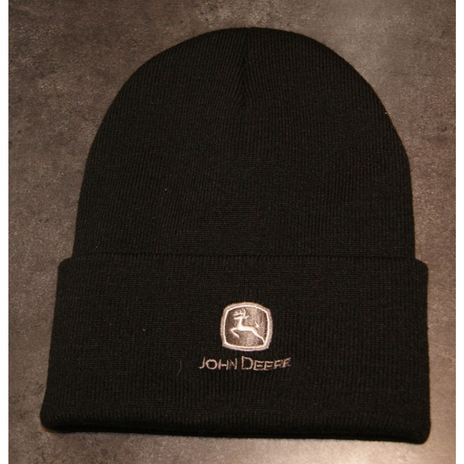 Carhartt Black John Deere Licensed Carhartt Stocking Hat Ski Cuff Cap Size ONE SIZE - 1 Thumbnail