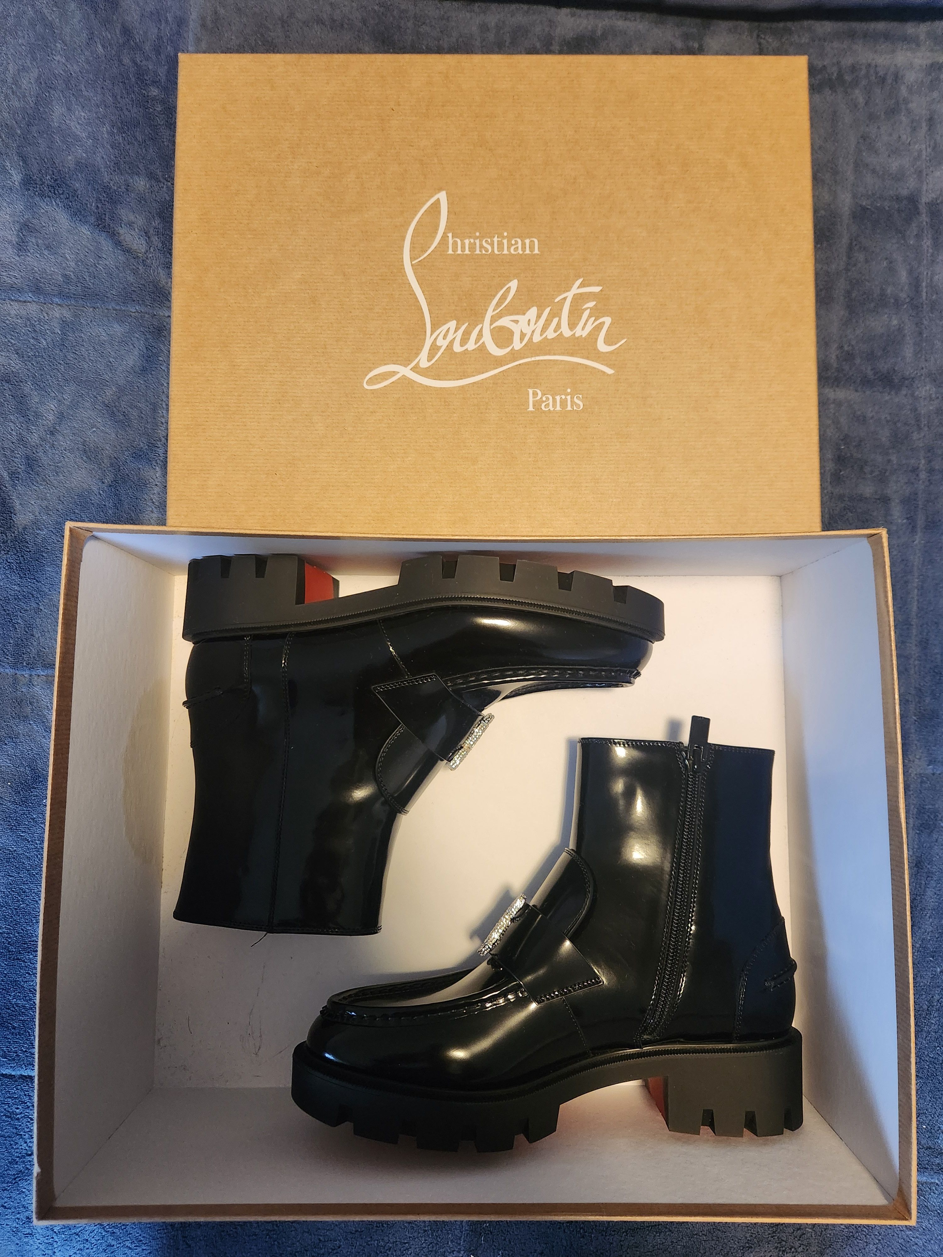 Christian Louboutin CL MOC Booty Strass Flat Size US 7.5 / IT 37.5 - 5 Thumbnail