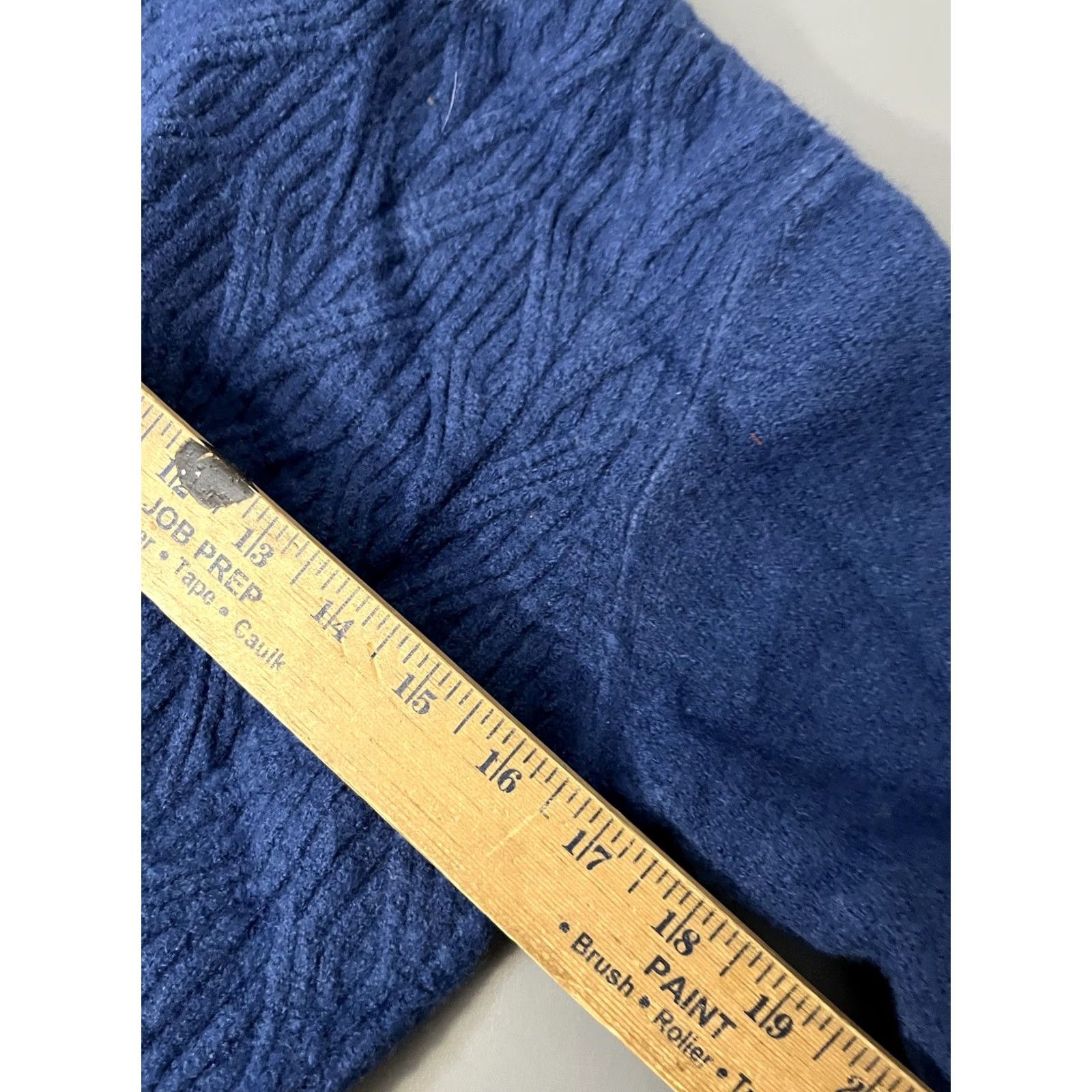 BUGATCHI Bugatchi Sweater Woman Large Blue Cable Knit 100% LambsWool Size L / US 10 / IT 46 - 6 Thumbnail