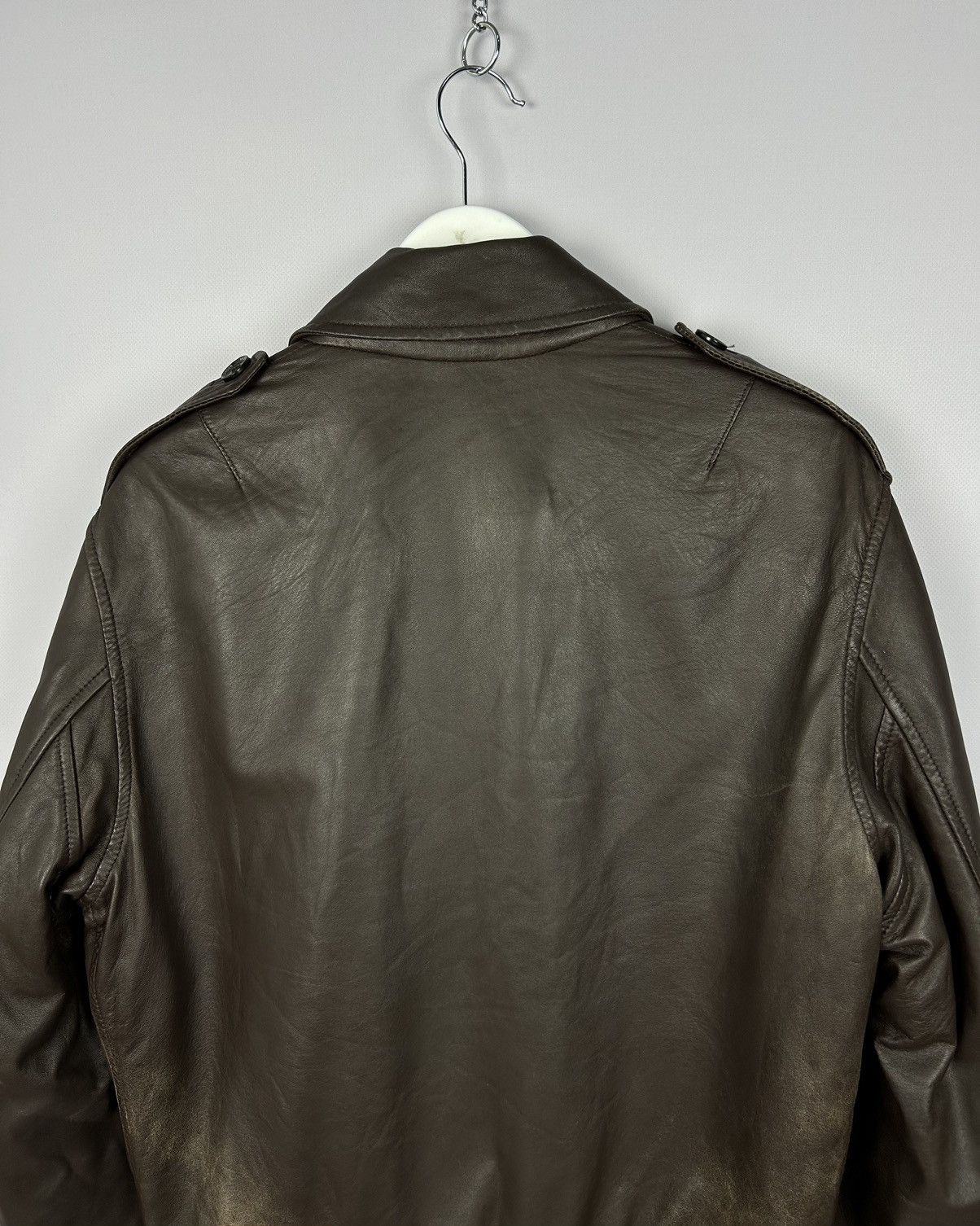 Hackett Hackett Leather Brown Bomber Jacket Size M Size US M / EU 48-50 / 2 - 10 Thumbnail