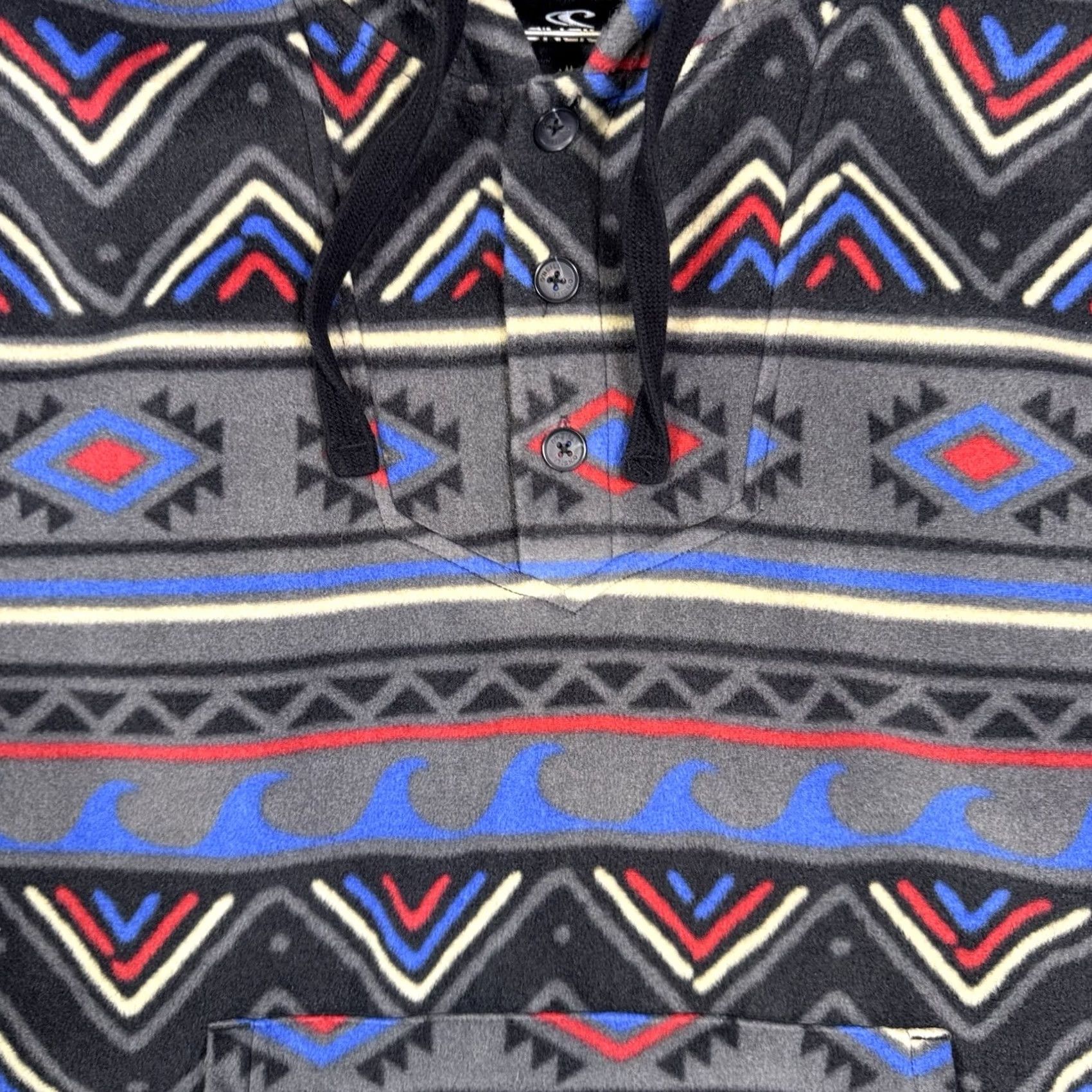 O'Neill O'Neill Hoodie Mens M Southwestern Aztec Henley Standard Fit Pullover Fleece Size US M / EU 48-50 / 2 - 7 Thumbnail
