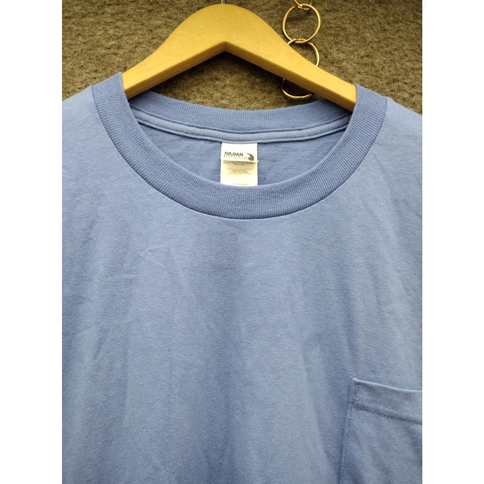Gildan Gildan T-Shirt Unisex Adult 3XL Short Sleeve Blue Tee Shirt T-Shirt Combed Ring Spun Jersey Crew Neck Size US XXL / EU 58 / 5 - 3 Thumbnail