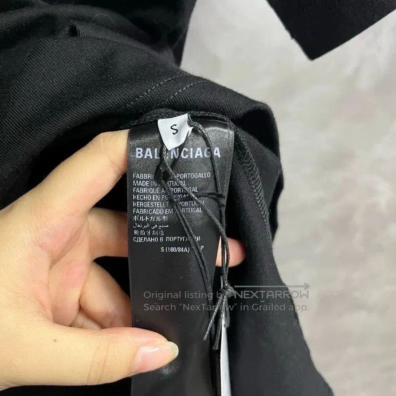 Balenciaga Balenciaga Black Logo Short Sleeve Tee. Size US S / EU 44-46 / 1 - 4 Thumbnail