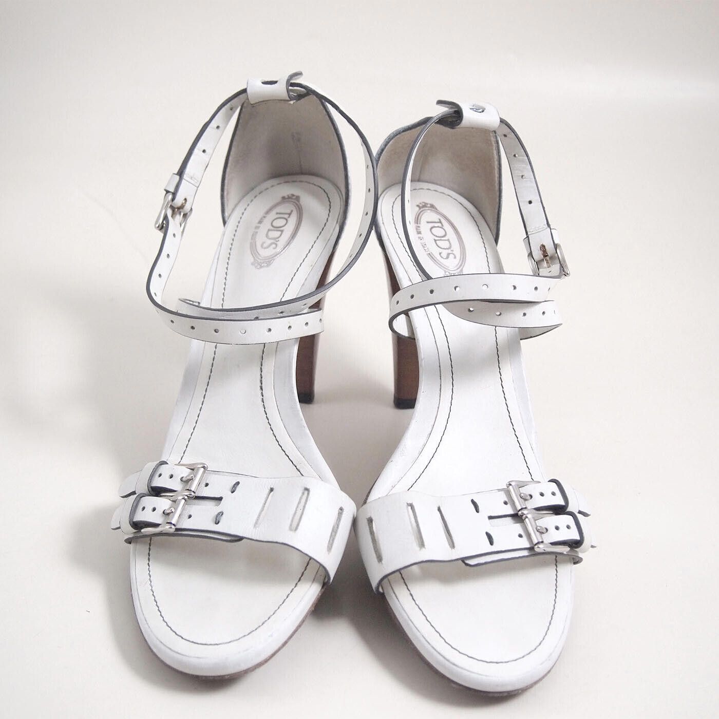 Tod's Tod's Strappy Sandals High Heel White Womens US 9 EU 39 Size US 9 / IT 39 - 2 Thumbnail