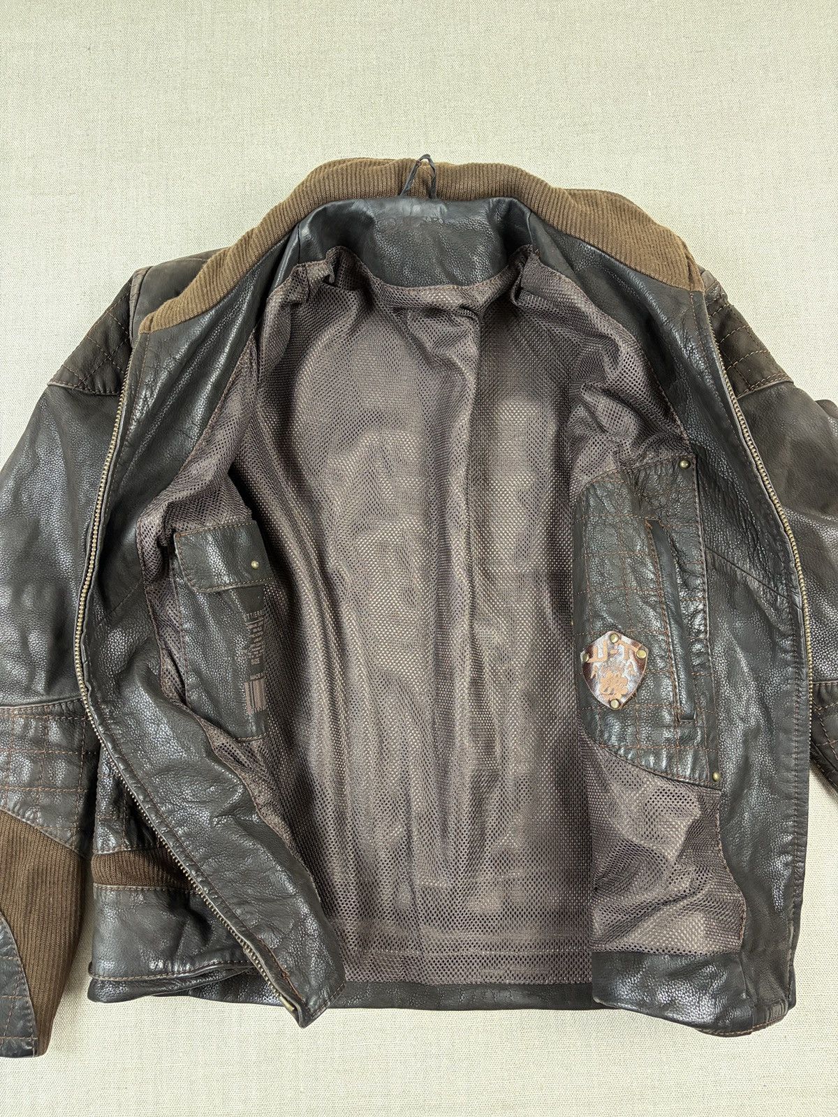 Diesel Diesel biker leather moto brown 1990/2000 vintage archive Size US L / EU 52-54 / 3 - 5 Thumbnail