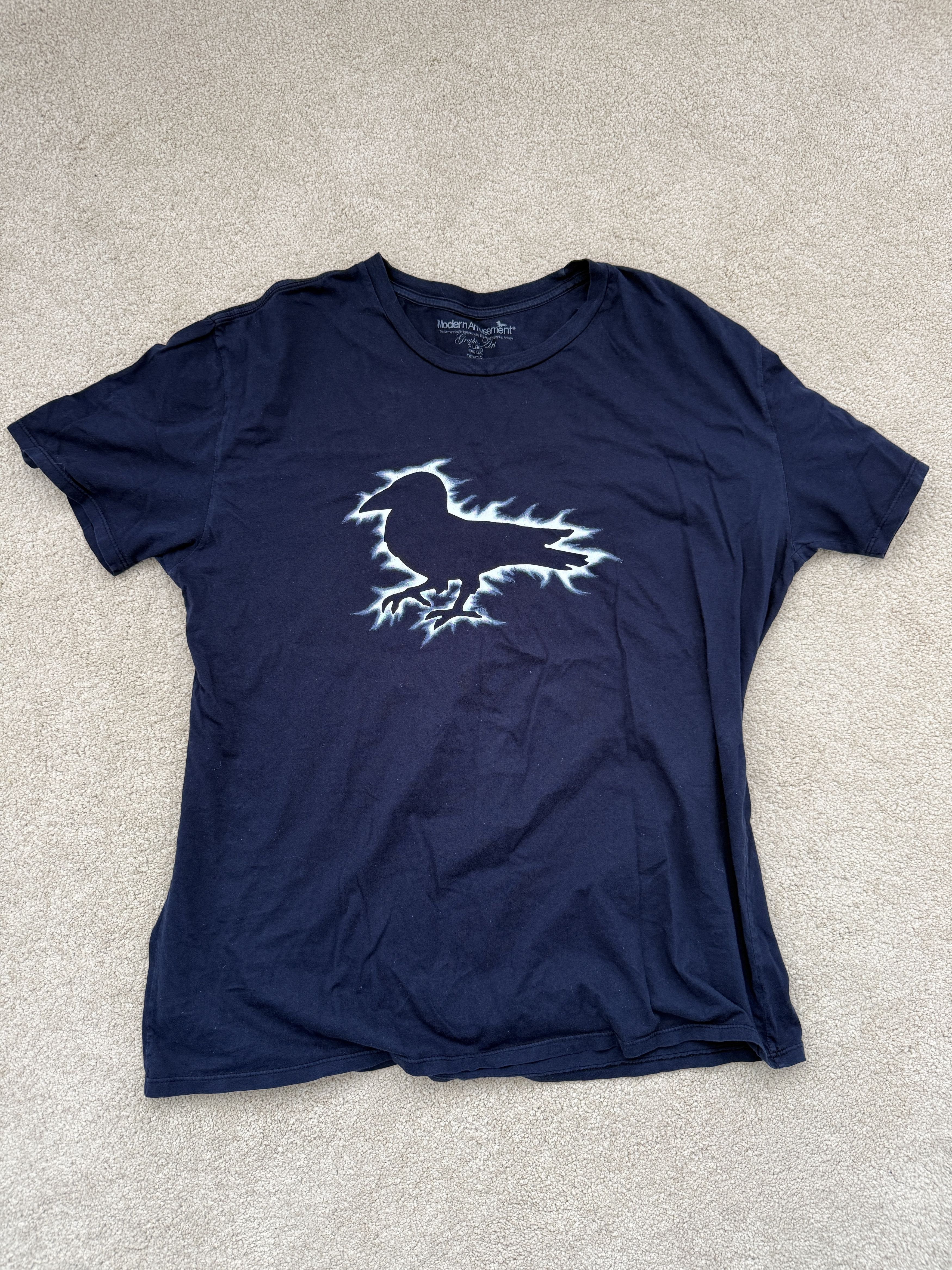 Modern Amusement Mens Used Modern Amusement Blue Bird Graphic Tee Shirt - XL Size US XL / EU 56 / 4 - 1 Thumbnail